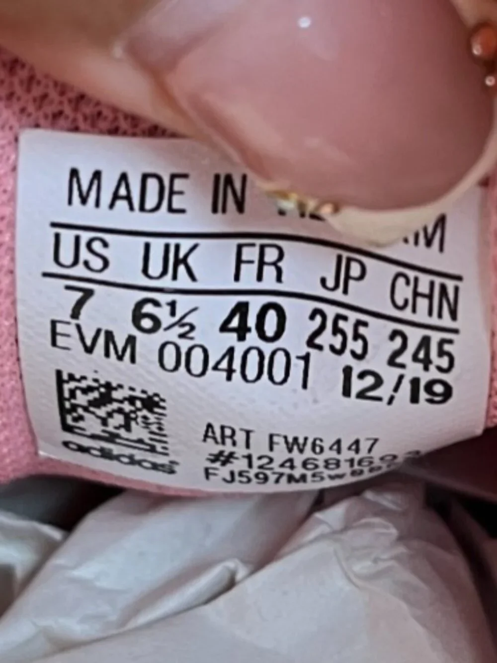 Adidas U Path Run Girls Size 7Y‎ Pink Gold White Running Athletic Shoes Sneakers
